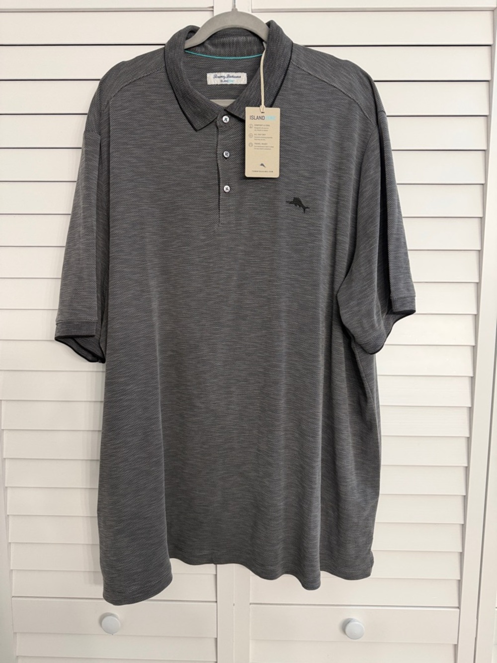 Tommy Bahama Men's Charcoal Heather Polo - Short Sleeve NWT size 3XLT